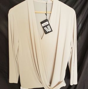 Luxury cream blouse *NWT* (MM. LaFluer, Deneuve 3)